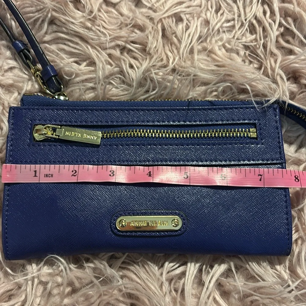 Anne Klein Gold Zipper Accent Wristlet